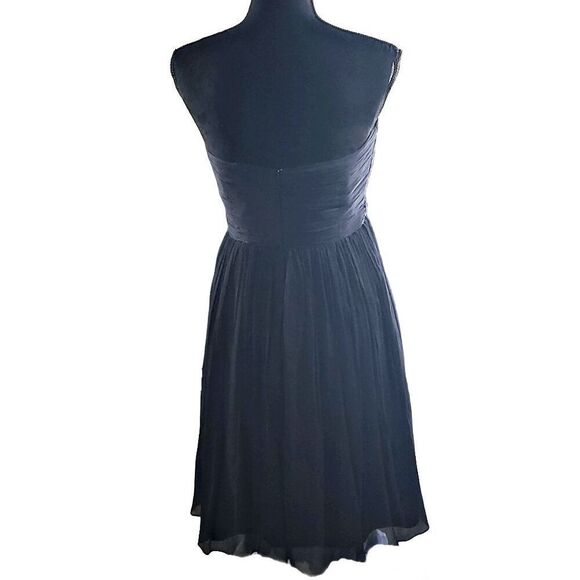 J Crew Navy Nadia 100% Silk Strapless Dress  Size 8 - Picture 4 of 12